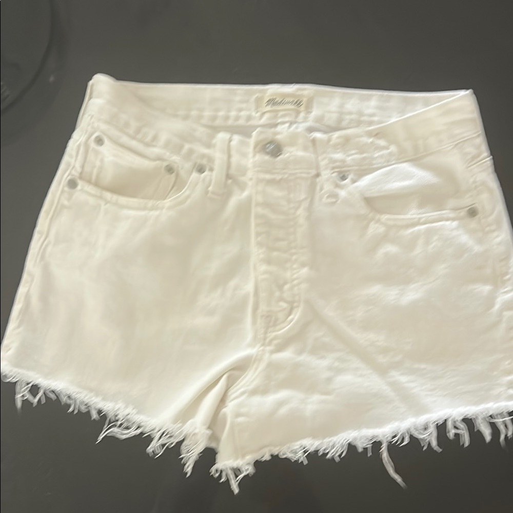Madewell White Denim Shorts